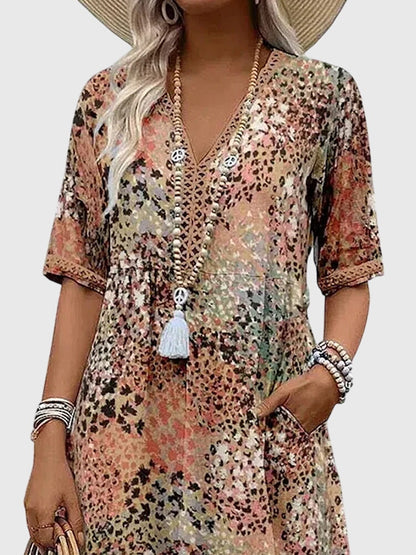 Robe Midi Florale pour Occasions Spéciales