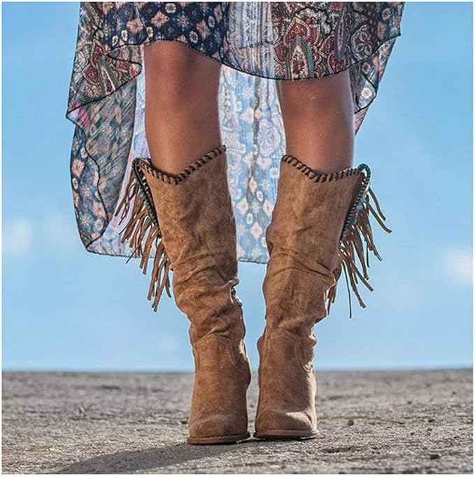 Janice - Bottes Western élégantes jusqu'au genou pour toutes les occasions