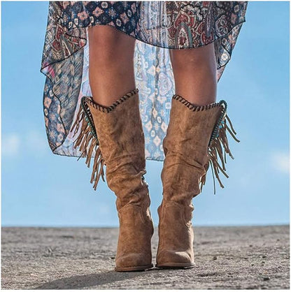 Janice - Bottes Western élégantes jusqu'au genou pour toutes les occasions
