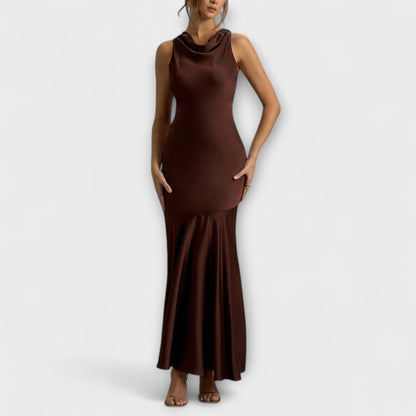Robe Maxi en Satin pour Occasions Spéciales