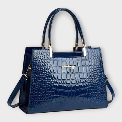 Sac à main en motif crocodile brillant pour occasions chics
