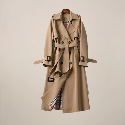 Manteau Trench Ceinturé Classique pour Femmes – Vêtements Extérieurs Élégants à Double Boutonnage