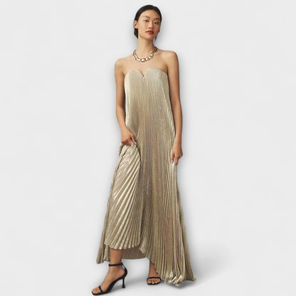 Robe Maxi Florale Orange Michelle pour Occasions Spéciales