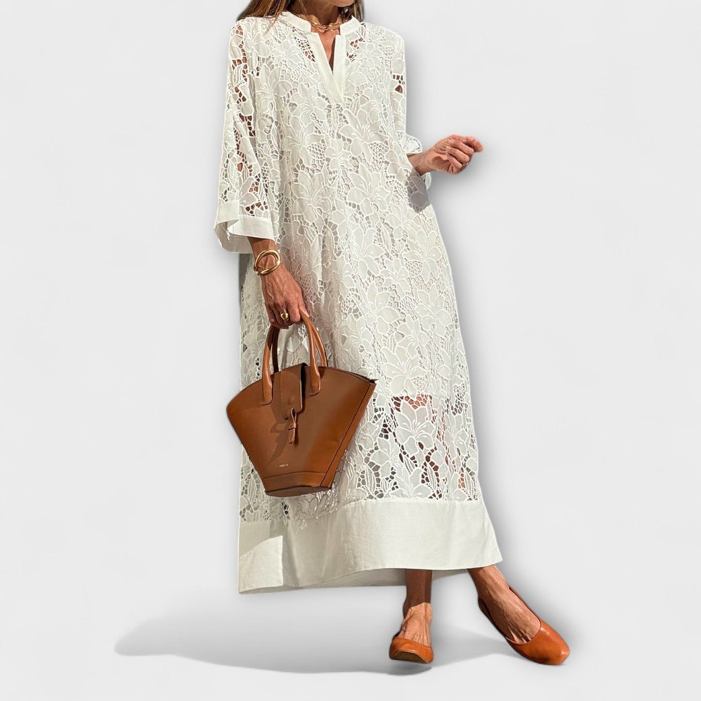 Robe brodée florale Valmere Dahlia pour occasions spéciales