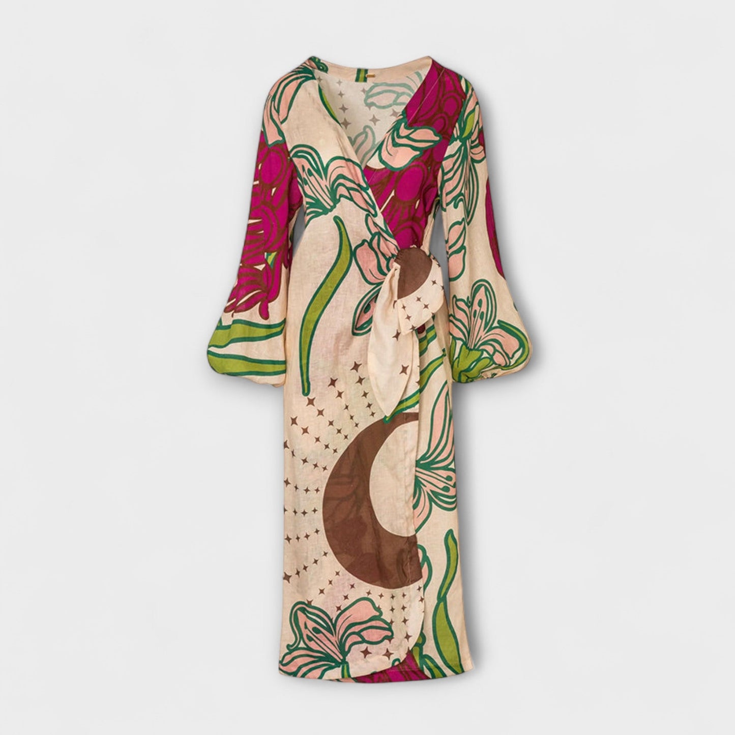 Tracey - Robe Maxi Élégante à Cravate pour Toutes Occasions