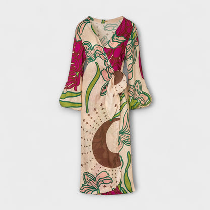 Tracey - Robe Maxi Élégante à Cravate pour Toutes Occasions