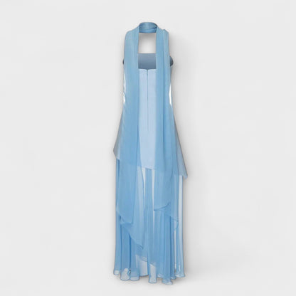Robe Maxi en Chiffon pour Occasions Spéciales