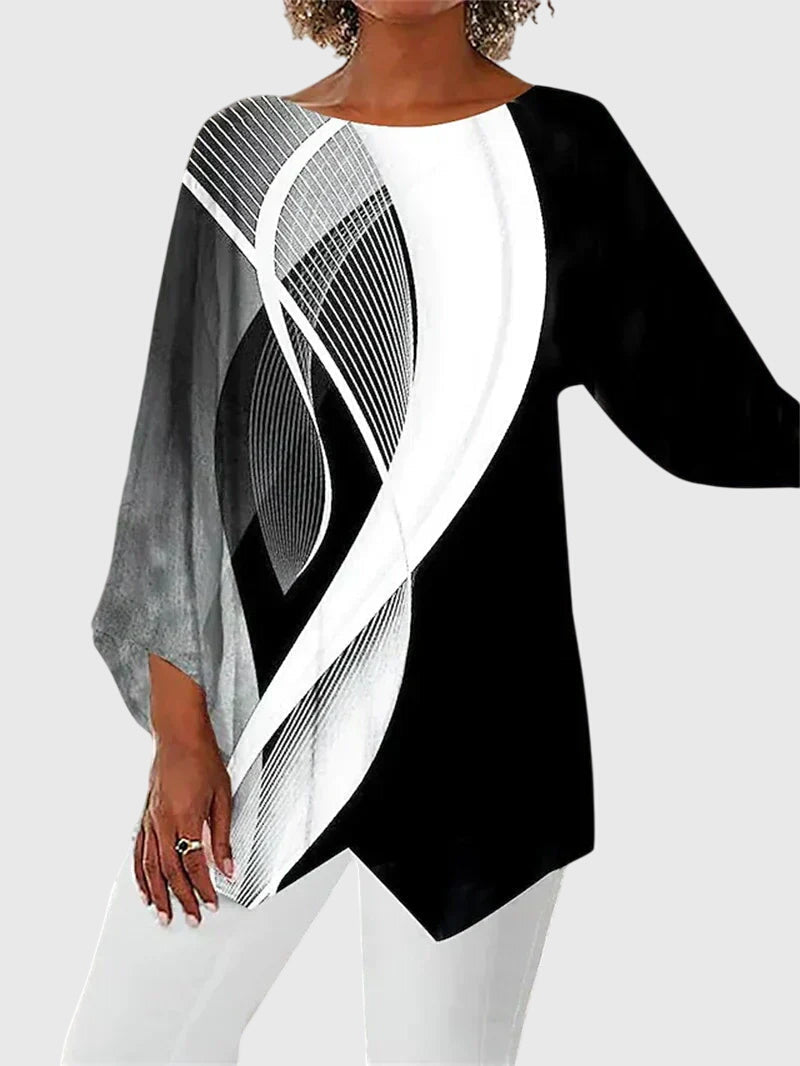 Alayah™ | Blouse Chic à Col Rond pour un Usage Quotidien