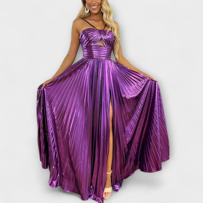 Robe Maxi Métallique pour Événements Spéciaux