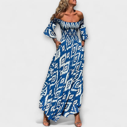 Robe Florale Océan à Bretelles Dégagées pour les Journées à la Plage