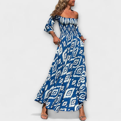 Robe Florale Océan à Bretelles Dégagées pour les Journées à la Plage