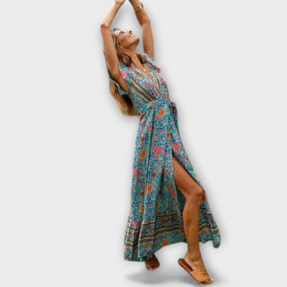Robe Maxi Boho Shylin en Tissu Fluide pour Toutes les Occasions