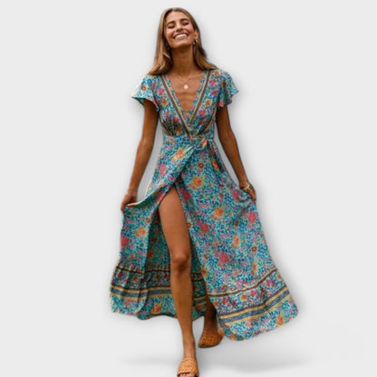 Robe Maxi Boho Shylin en Tissu Fluide pour Toutes les Occasions
