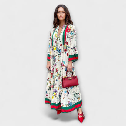 Robe Maxi à Imprimé Floral pour Occasions Spéciales