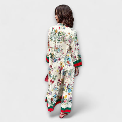 Robe Maxi à Imprimé Floral pour Occasions Spéciales