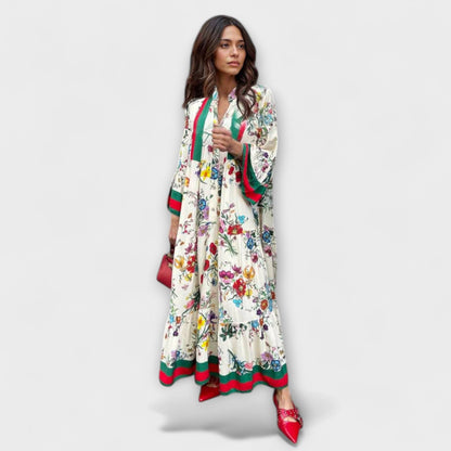 Robe Maxi à Imprimé Floral pour Occasions Spéciales