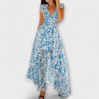 Elin - Robe Maxi Chic avec Ourlet Volant pour Toutes Occasions