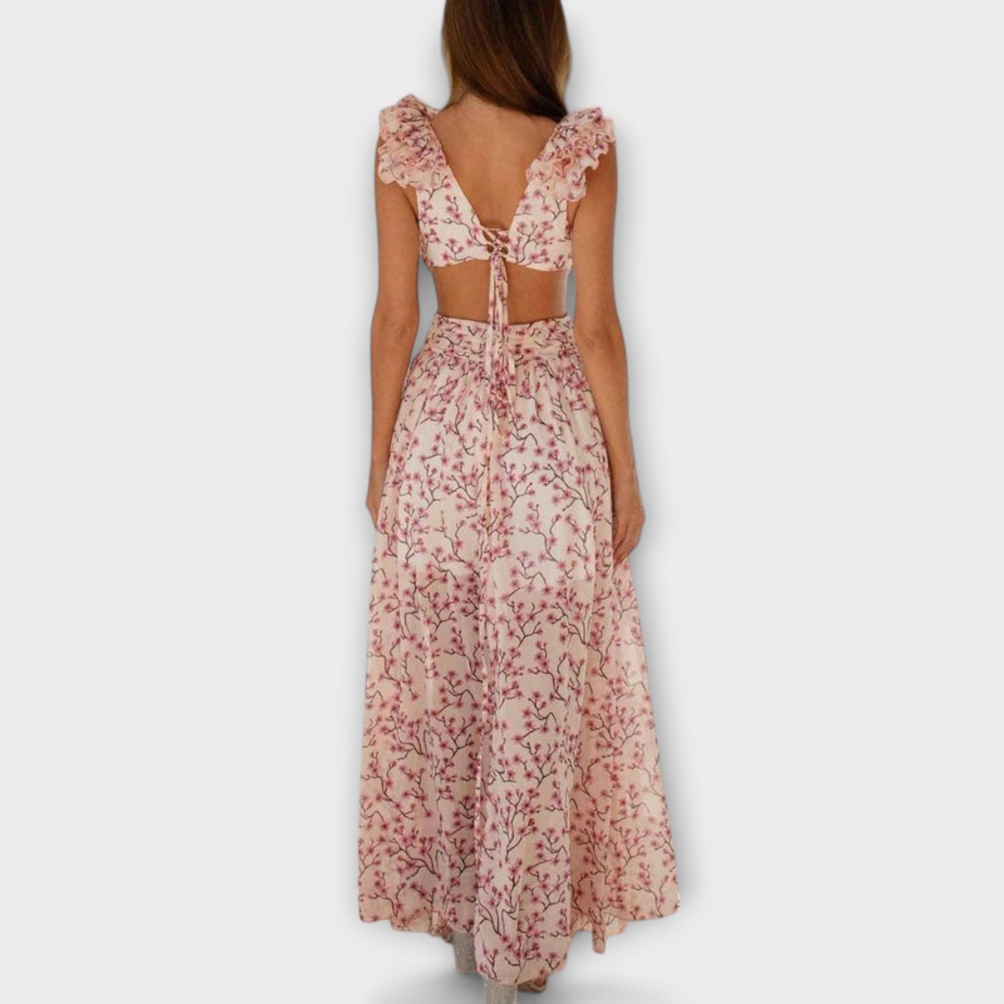 Elin - Robe Maxi Chic avec Ourlet Volant pour Toutes Occasions