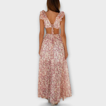 Elin - Robe Maxi Chic avec Ourlet Volant pour Toutes Occasions