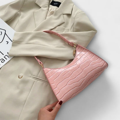 Olivia - Sac à main en cuir vegan brillant pour sorties chics