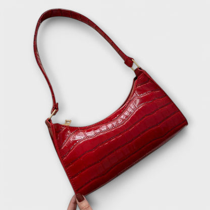 Olivia - Sac à main en cuir vegan brillant pour sorties chics