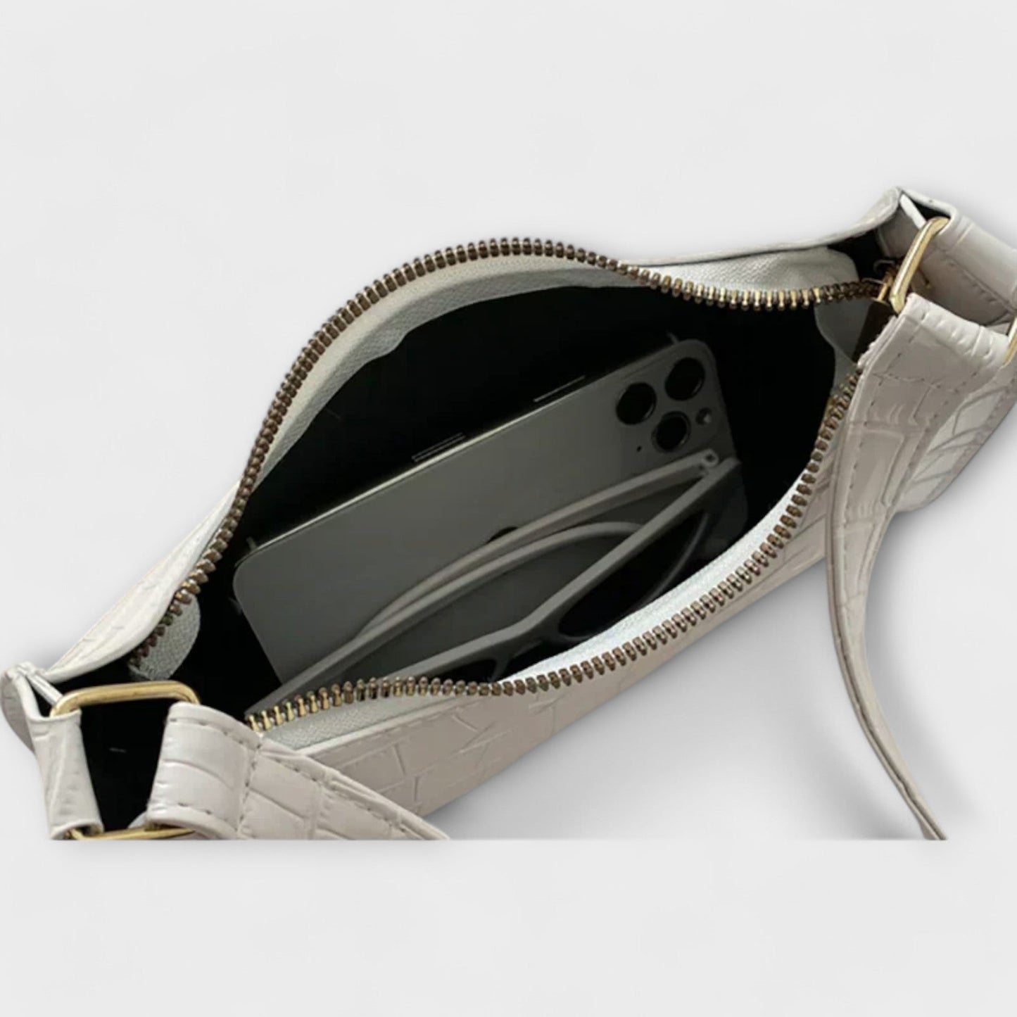 Olivia - Sac à main en cuir vegan brillant pour sorties chics