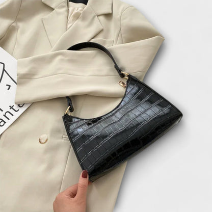 Olivia - Sac à main en cuir vegan brillant pour sorties chics