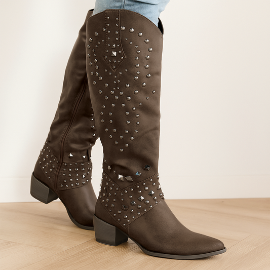 Mary - Bottes Western élégantes jusqu'au genou pour toutes les occasions