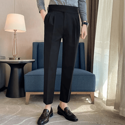 Pantalons Plissés Formels Hauts pour Hommes pour Événements