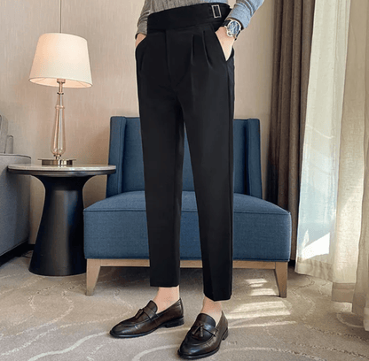 Pantalons Plissés Formels Hauts pour Hommes pour Événements