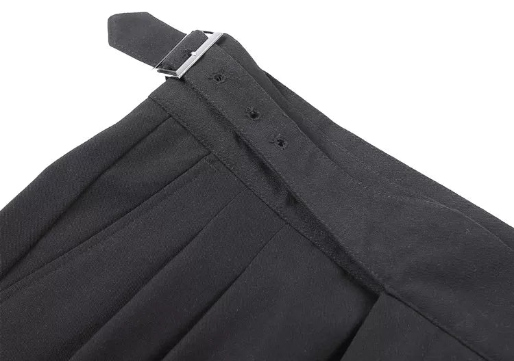 Pantalons Plissés Formels Hauts pour Hommes pour Événements
