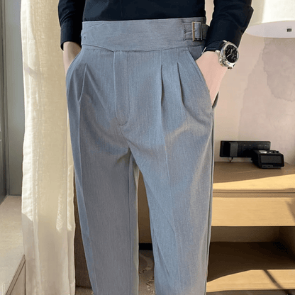 Pantalons Plissés Formels Hauts pour Hommes pour Événements