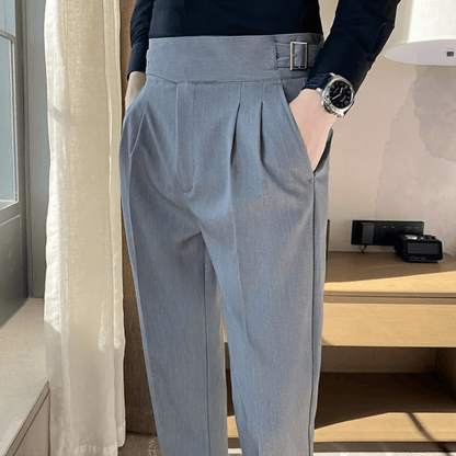 Pantalons Plissés Formels Hauts pour Hommes pour Événements
