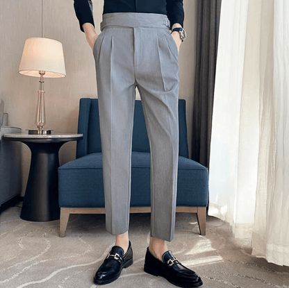 Pantalons Plissés Formels Hauts pour Hommes pour Événements