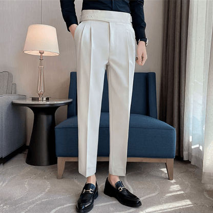 Pantalons Plissés Formels Hauts pour Hommes pour Événements