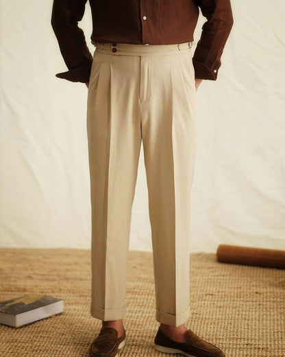 Pantalons Taille Haute avec Boucle Latérale – Style Chic pour Toutes les Occasions