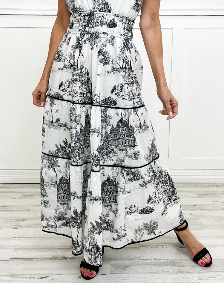 Eliza | Robe Maxi Toile Classique pour Toutes Occasions