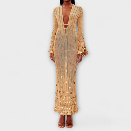 Robe Maxi Signature Nova - Tissu Chic pour Toutes les Occasions