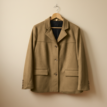 Blazer en Suède Vintage Chic pour Occasions Élégantes