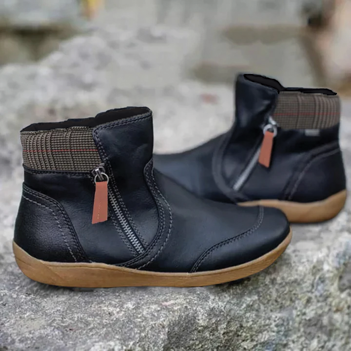 Bottes Cheville Chic en Fourrure Synthétique pour Sorties Stylées