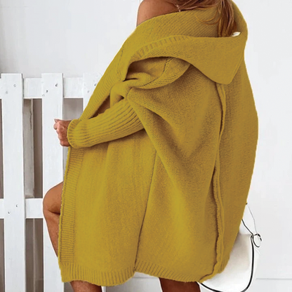 Cardigan Tricoté à Capuche Chic pour un Port Quotidien