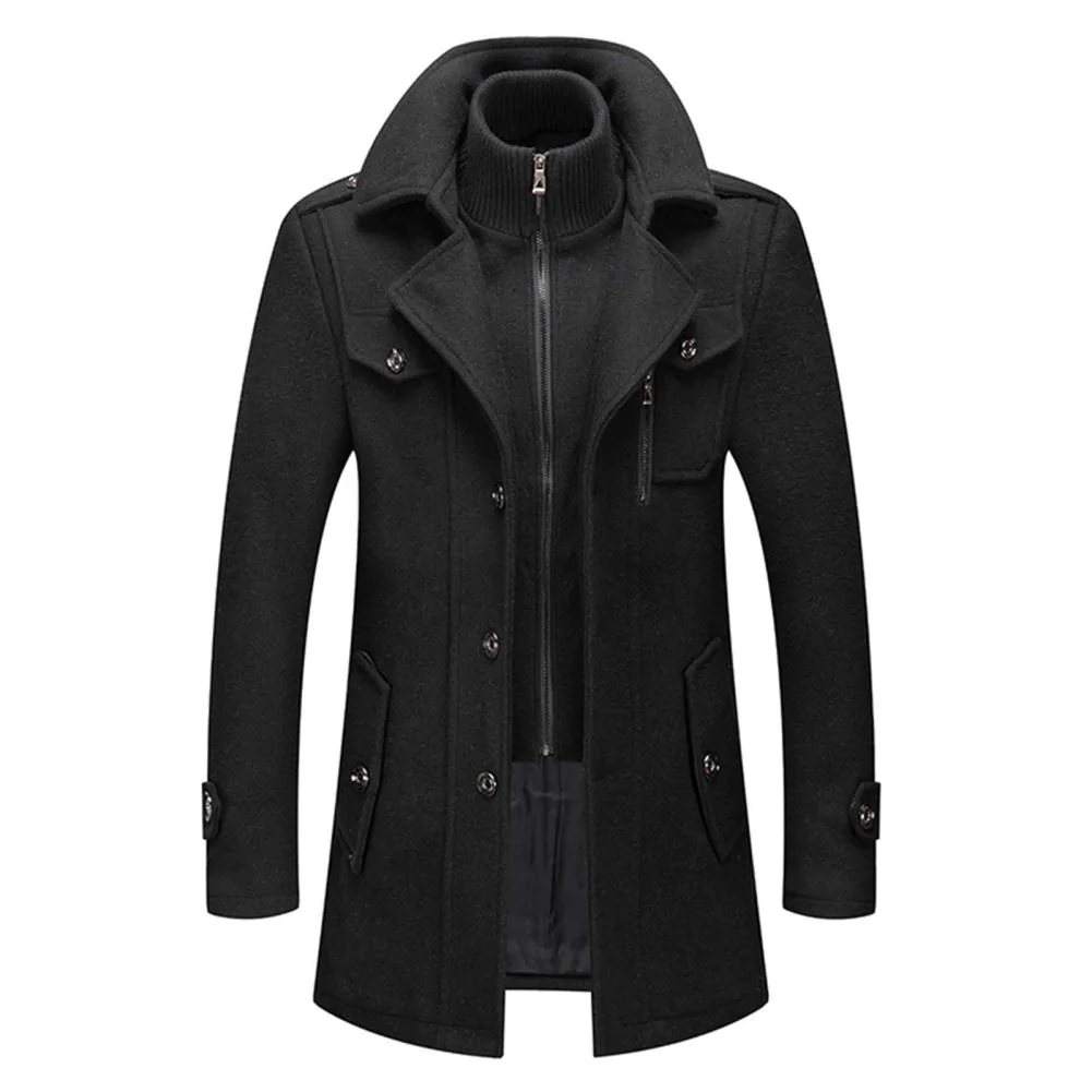 Veste Longue Stylée pour Homme avec Insert Zip-In
