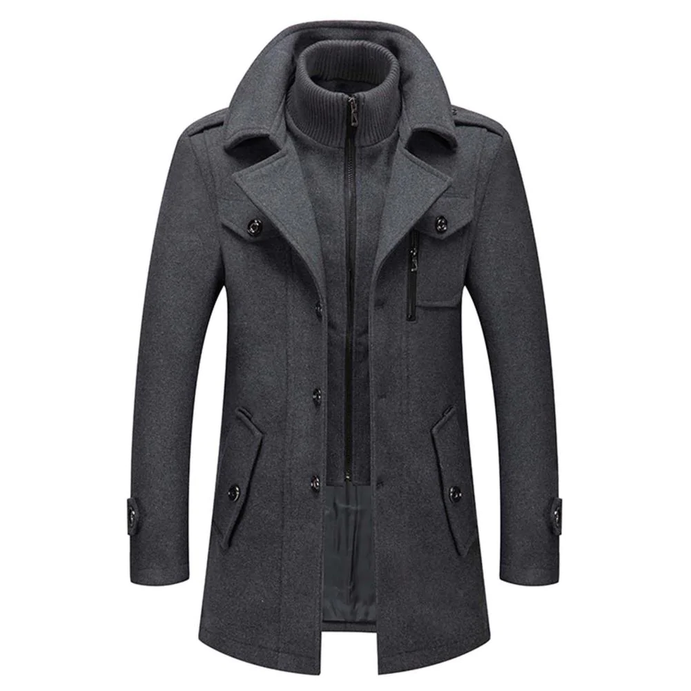 Veste Longue Stylée pour Homme avec Insert Zip-In