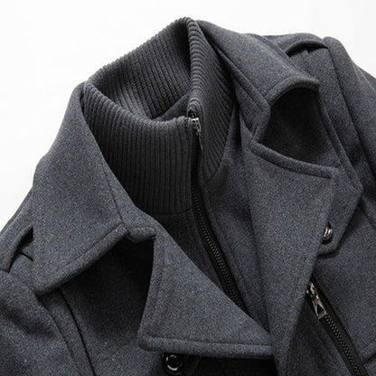 Veste Longue Stylée pour Homme avec Insert Zip-In
