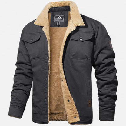 Veste Aviateur Classique pour Homme avec Col en Sherpa pour l'Hiver