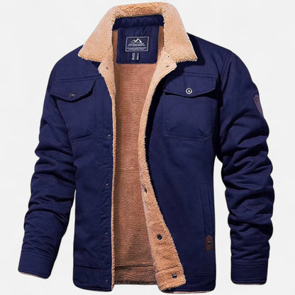 Veste Aviateur Classique pour Homme avec Col en Sherpa pour l'Hiver