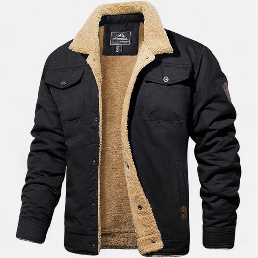 Veste Aviateur Classique pour Homme avec Col en Sherpa pour l'Hiver