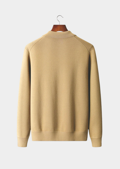 Cardigan pour hommes à boutons avec poches à rabat pour un style superposé élégant