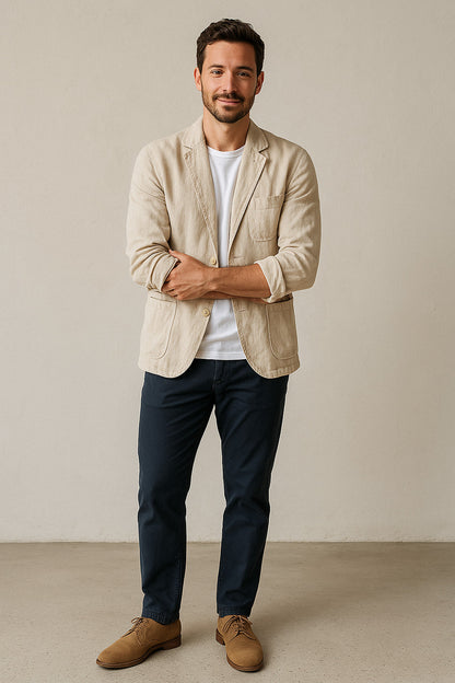 Blazer en Lin pour Hommes pour Tenue Smart Casual