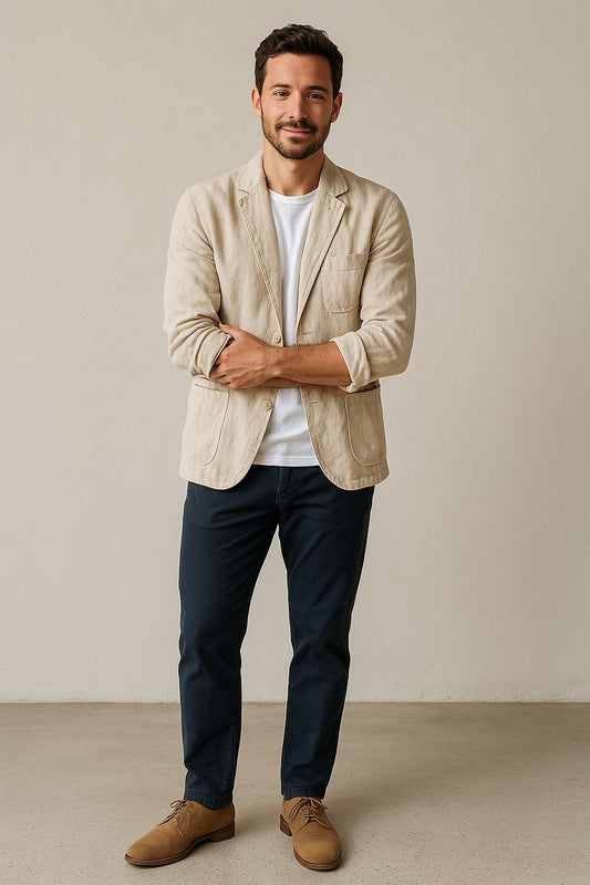 Blazer en Lin pour Hommes pour Tenue Smart Casual